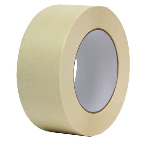 TRUEBOND Paper Masking Tape Size-48 mm x 20 meters of Multi-Use, Easy Tear Tape. Great for Carpenter Labeling, Painting, Packing and More. Adhesive Leaves No Residue. Pack of 2