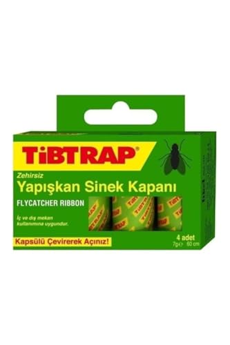 Tibtrap Karasinek Tuzağı; 4'lü Kapsül, 1 Kutu, Yapışkan Sinek Bandı