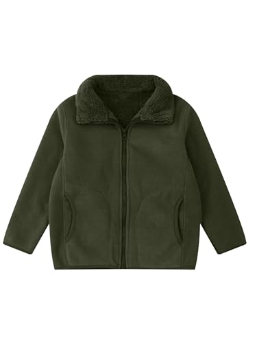 CHICTRY Kids Boys Girls Full Zip Fleece Jacket Fall Winter Warm Outwear Coat Long Sleeve Casual Sweatshirt3