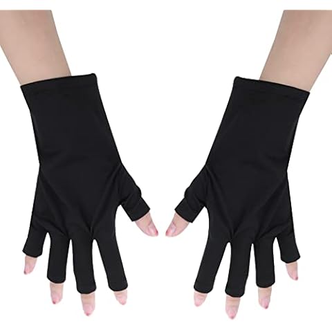 Sibba Anti-UV-Handschuhe Gel-Maniküre-Handschuh professioneller Schutz dehnbar fingerlose Handschuhe Nagelkunst Hautpflege UV-Schutz Handschuhe Cover