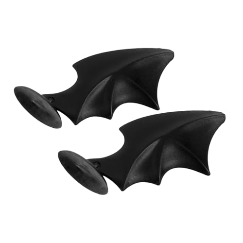 HEALLILY Stylish Suction Cup Bat Wings for Electric Vehicle Helmets Adhesive Decor Universal Fit Cycling Helmet Wings Novelty