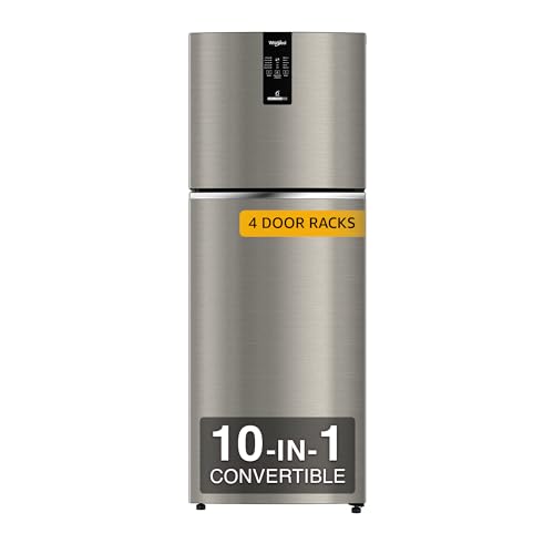 Image of Whirlpool 235L 3 Star Convertible 10-in-1 Intellifresh Pro Inverter Frost Free Double Door Refrigerator (IFPRO INV CNV 278 ARTEMIS STEEL(3S)-TL,Grey, Convertible 10 in 1)