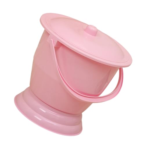 LIFKOME Portable Toddler Urinal Pot Sturdy Boys and Girls Car Toilet Thick Plastic Potty for Camping Easy to Clean Pink Design