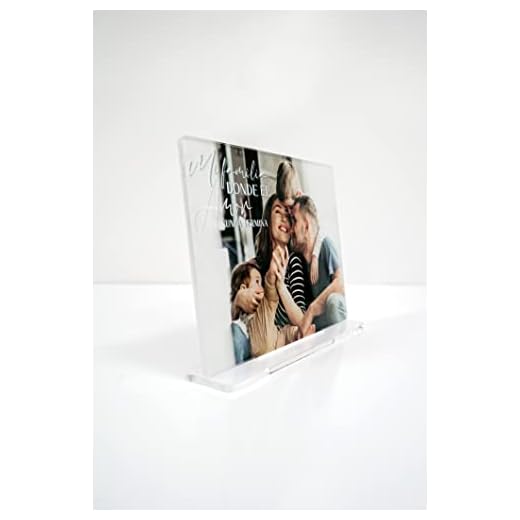 Visual Stocks Placa decorativa personalizada - placa de metacrilato con foto - 20x15cm - Nombres Decorativos Personalizados REGALO DIA DE LOS ENAMORADOS - SAN VALENTIN