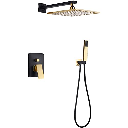 Ensemble de douche de salle de bain or noir pour créer une ambiance spa à la maison