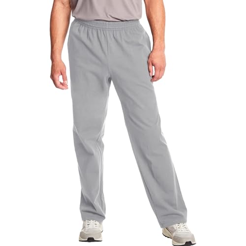 Pantalón Deportivo con Cintura Elástica Medio Gris Claro Hombre
