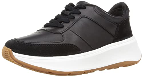 [�t�B�b�g�t���b�v] F-MODE LEATHER SUEDE FLATFORM SNEAKERS �̈����U �N�b�V������ �Ռ��z��
