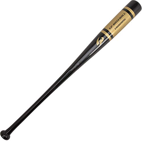 GP Baseball Training Bat, 33.5 inches (85 cm), 33.2 oz (1,000 g), Wood, for High School Students and Up, Black x Gold
