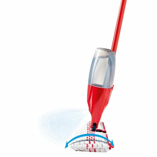 Vileda - Balai Spray 1-2 Spray Max - Balai Serpillière Innovant avec Réservoir Intégré - Nettoyage Efficace sans Eau - Housse en Microfibres Lavable et Réutilisable - Laveur de Sol avec Gachette