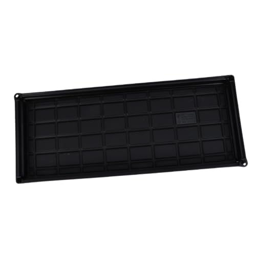 BESTonZON 厚手プラスチック製排水トレー 多機能鉢植え受け皿 滑り止め底付き 水抜きプラグ内蔵 角型植木鉢用 バルコニー 室内園芸対応