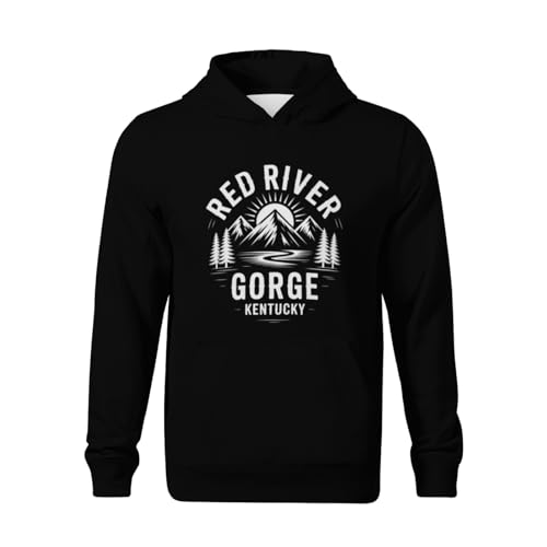 Kids Red River Gorge Hike Kentucky Parks Hiking Boys Girls Lightweight Kangaroo Pocket Fleece Hoodies2