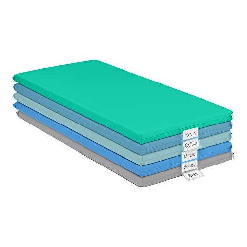 Image of ECR4Kids SoftZone Rainbow Rest Mat, 2in, Sleeping Pad, Contemporary, 5-Piece