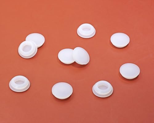 Image of ONLYKXY 10 Pcs Clear Silicone Round Snap in Type Locking Furniture Hole Plugs Button Protective Cover Cap Head,Universal (16mm /0.62inch)