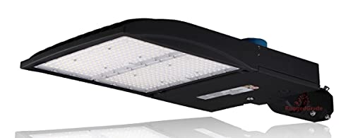 Ruggedgrade 300 Watt Led Nextgen Iii Shoebox Light - 42,000 Lumen - 5000K Bright White - Slip Fit - With Photocell - Black Housing #TOP1