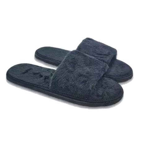 Bhains Ki Ankh Womens Fuzzy Fluffy Furry Fur Slippers Flip Flop Memory Foam Sandals Slides Soft Flat Comfy Anti-Slip Spa Indoor Outdoor Slip on (Size - Black 5) (B0CTHD2YPG) Amazon Price History, Amazon Price Tracker