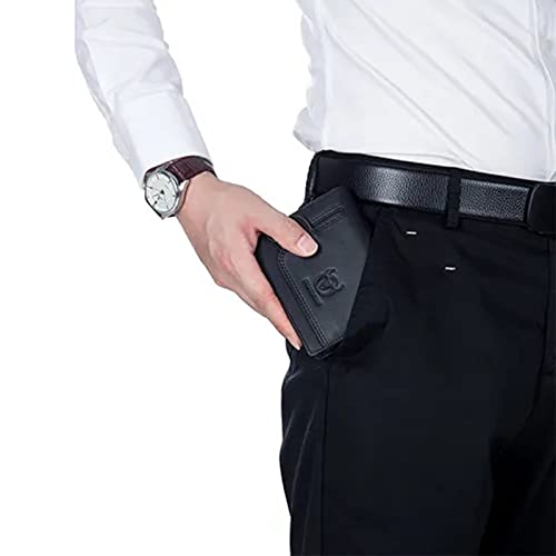 Moda Carteira Masculina Hyranect Escova Anti-roubo Couro Legítimo