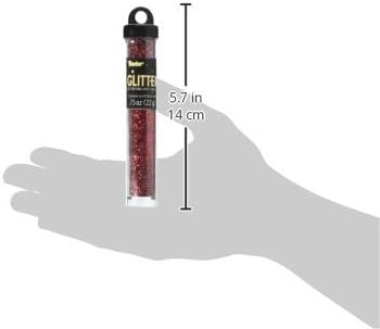 Darice Glitter Tube, .75 oz, Red