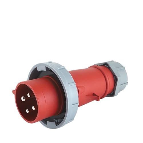 1pc Industrial Plug and Socket Connector for Mobile Applications - IP67 Rated, for Data Centers and Stage Lighting(4P 32A)