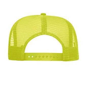 Image of OTTO Neon Polyester Foam Front 5 Panel High Crown Mesh Back Trucker Hat