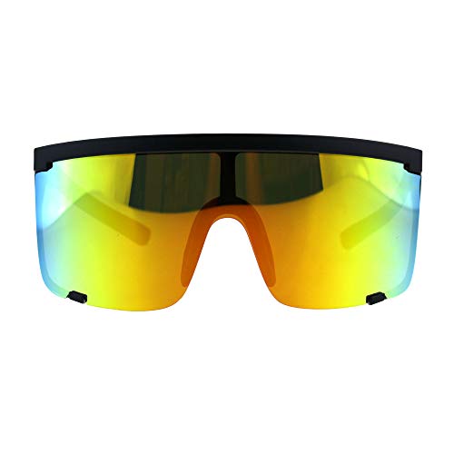 PASTL Super Oversized Goggle Sunglasses Unisex Fashion Square Mirror Lens UV 400