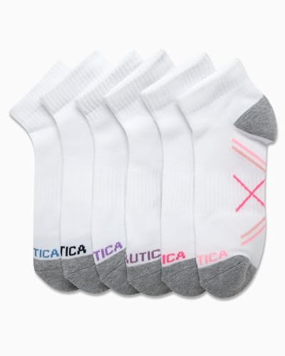 Nautica Womens Quarter Socks - 6 Pack Breathable Cushioned Athletic Performance Ankle Socks for Women (Sizes: 4-10)4