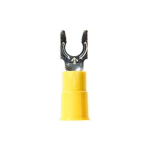 3M Scotchlok Locking Fork Vinyl Insulated, 50/bottle, MV10-10FLX, spring-like tongue firmly fits around the stud