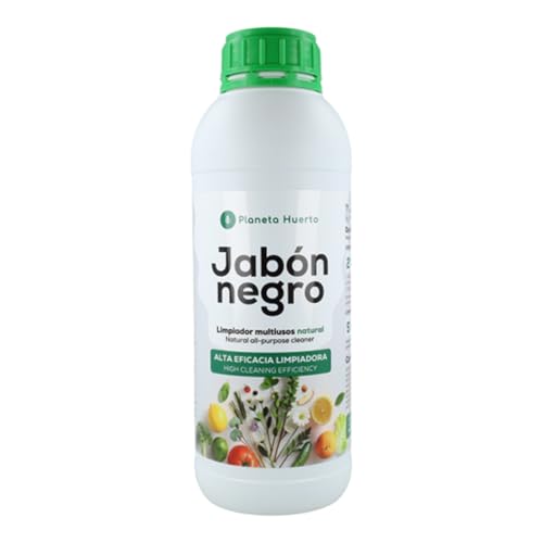 PLANETA HUERTO | Jabón Potásico Negro 1 Litro, Insecticida Natural y Limpiador Multiusos Ecológico - Jabón contra Pulgón, Mosca Blanca, Cochinilla, Araña Roja y Trips, Biodegradable