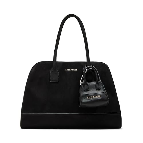 Steve Madden Bolsa Harlii de camurça sintética, Preto, One Size