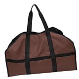 LckCryspho 薪収納バッグ 大容量 耐摩耗オックスフォード布 折りたたみ可能 屋外用木材運搬 ログキャリア 持ち運び便利