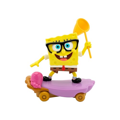 SPONGEBOB SQUAREPANTS Jelly Fishin Gliders - 5 in Spongebob Pull-Back Racing Toy with Action Net, Fast Motion & Undersea Adventure Play for Kids Ages 3+ by SPONGEBOB SQUAREPANTS - Image 2