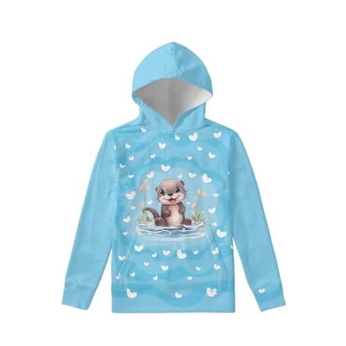 Talayituse Kids Hoodies for Teens Girls Boys with Pockets Pullover Hooed Sweatshirt Long Sleeve Tops Age 6-16 Years Old3