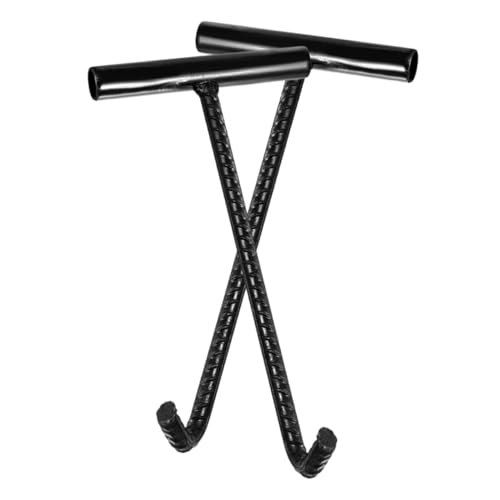 Happyyami 2Pcs Heavy Duty T Shaped Manhole Cover Lifting Hooks Metal Sewer Pull Hooks for Door Lifting Construction for Drain Grate Removal