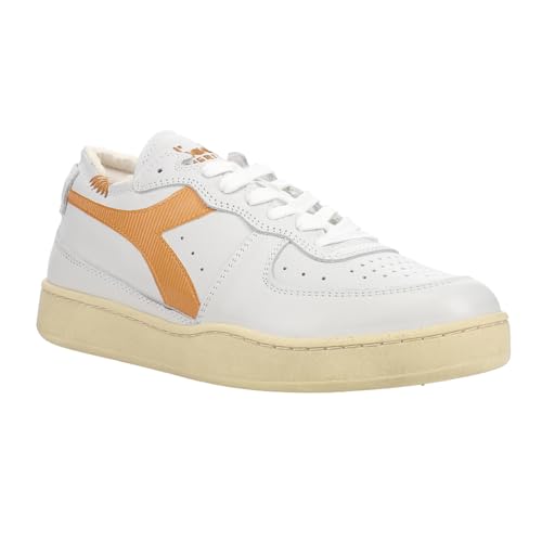 Diadora Mens Mi Basket Row Cut Performance Lace Up Sneakers Shoes Casual - White2