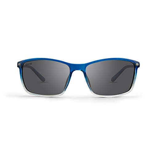 Epoch Eyewear Murphy Sport Cycle Sunglasses Blue Fade Frame with Polarized Smoke Lens2