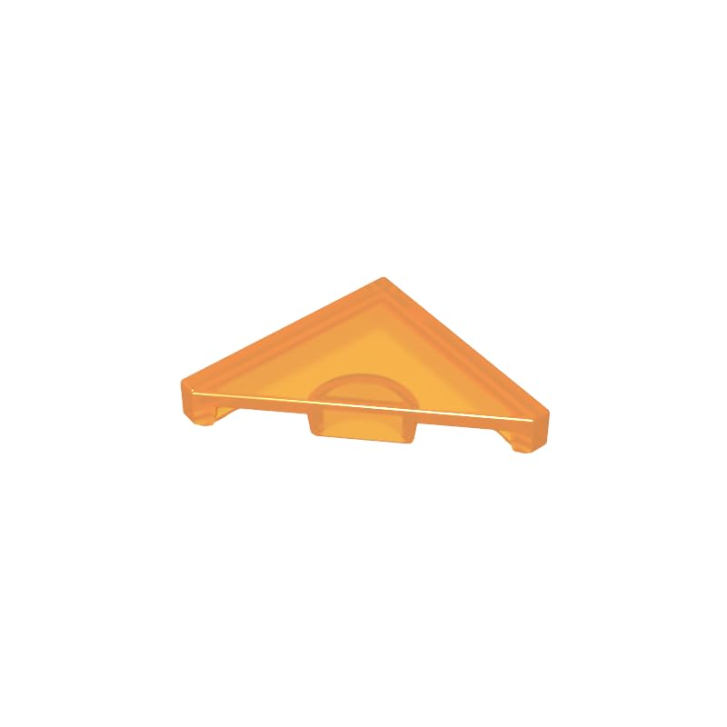 Ornaments 2X2 Triangle Light Panel 50PCS Compatible with Lego 35787 GDS-90492 Classic Bulk Toy MOC Color:Trans Orange