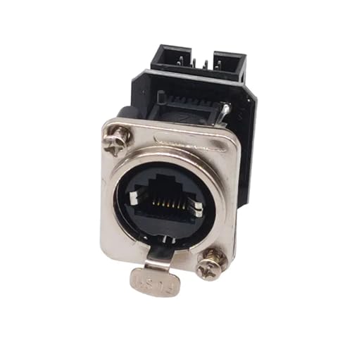 Conector RJ45 montaje en panel NE8FDP conector de red 8P8C chasis tipo D 6