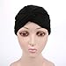 beauty YFJH Chemo Sleep Turban Headwear Scarf Beanie Cap Hat for Cancer Patient Hair Loss Black