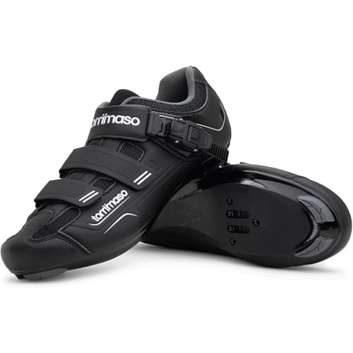 Image of Tommaso Strada Mens SPD & Peloton Shoes-2 in 1 Cycling Shoes-Install Your Own Delta or SPD Cleats for Spin Bikes, Indoor Cycles or Most Mens Bicycles-Explore Bike Accessories