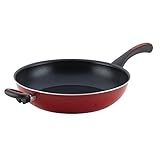 Paula Deen Riverbend Deep Nonstick Frying Pan / Fry Pan / Skillet with Helper Handle - 12.5 Inch,...