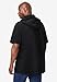 KingSize Men's Big & Tall Gauze Short-Sleeve Hoodie - 2XL, Black