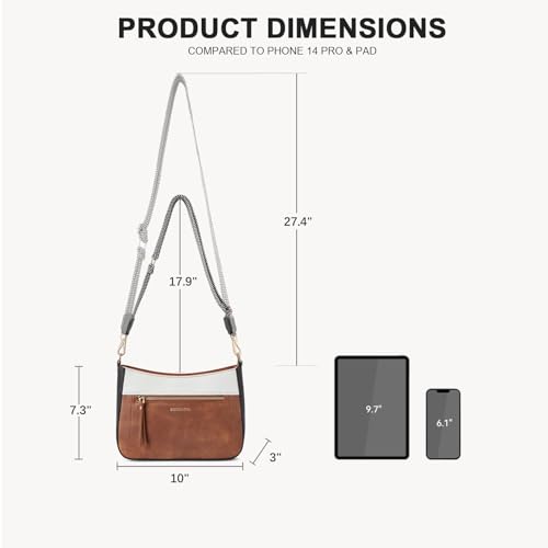 Image of BOSTANTEN Crossbody Purses for Women Medium Shoulder Bag Quilted Handbags with Zipper Pocket