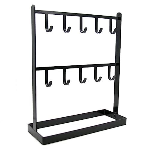 LXZ 1 PC Tabletop Hook Rack – Jewelry Stand Holder – Black Hangers for Necklaces Keys Brace laces Ear Rings