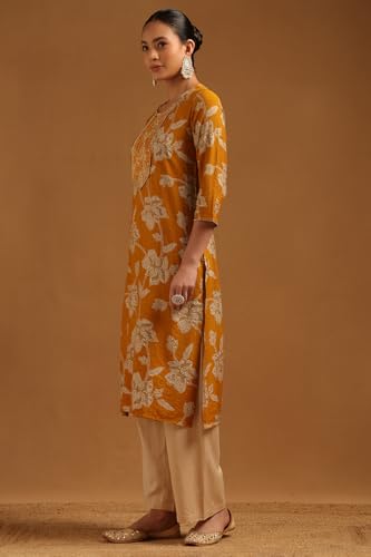 Kurta Chanderi brodé Soch la solution textile fluide contre la chaleur - 3