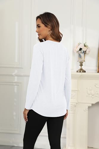 Smile Fish Womens Crewneck Long Sleeve Shirts Loose Fit Dressy Casual Fall Long Tee Tunic Tops3