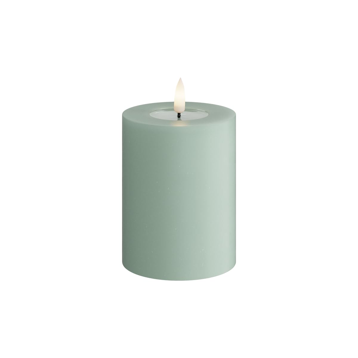 Deluxe Homeart Indoor Flameless LED Candle - Salvie Green - with Real Flameβ’ Technology - Battery Powered Candle (7.5 x 10 cm)