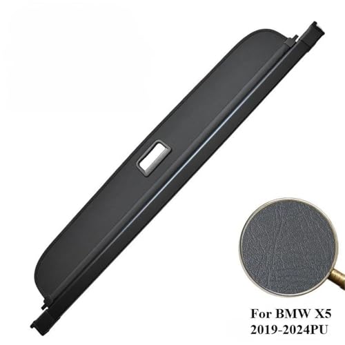 Cubierta de maletero retráctil para X5 2008-2024 en acabado PU negro 2