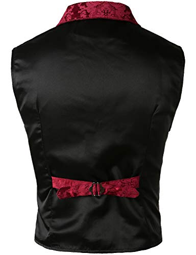 Image of VATPAVE Mens Victorian Suit Vest Steampunk Gothic Waistcoat