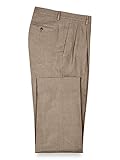 Paul Fredrick Men's Linen Pleated Pants, Size 42 X 34 Khaki