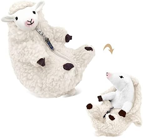 AGRIMONY Cute Shaved Sheep Stuffed Animals Kawaii Lamb Plush Toys Valentines Day Mothers Day Birthday Easter Funny Gifts for Women Girls Boys Kids Teens Small Plushies Sheep Decor