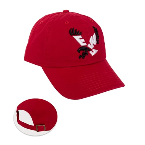 Desert Cactus Eastern Washington University Baseball Hat EWU Eagles Brimmed Embroidered Cap Adjustable Cloth Strap Adult (Style A) Red